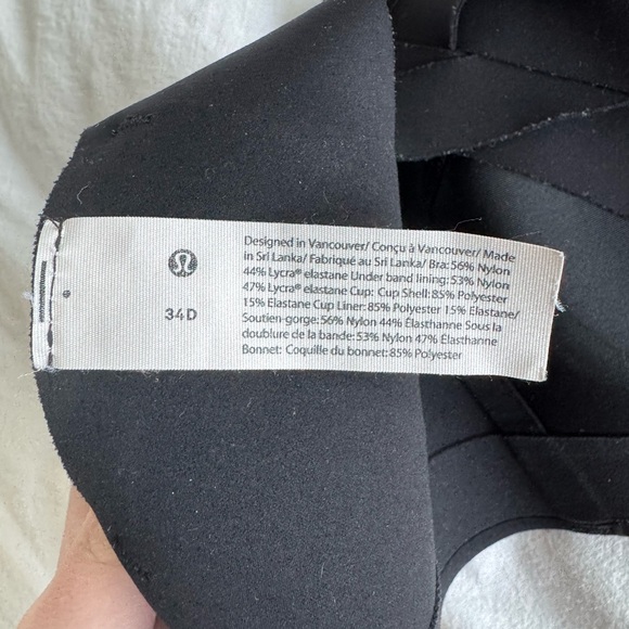 Lululemon Black Cross-Back Sports Bra - Picture 4 of 5